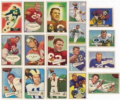 1948-1955 Bowman and Leaf Football Collection (200+) Including Hall of Famers